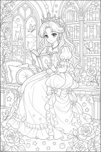 tranh tô màu công chúa 1