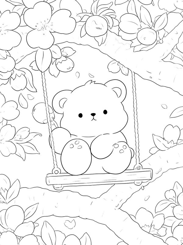 tranh tô màu cute chill 10