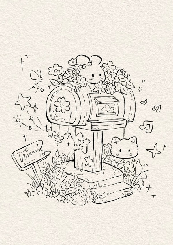 tranh tô màu cute chill 30