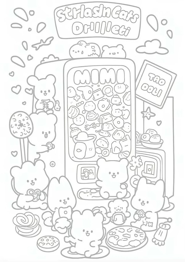 tranh tô màu cute chill 4