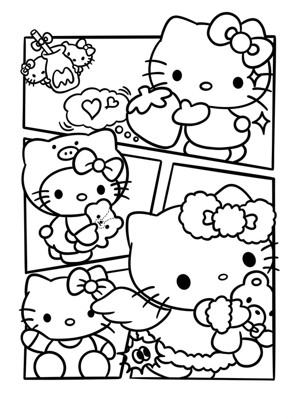 tranh tô màu hello kitty 17