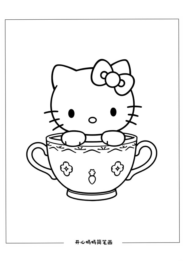 tranh tô màu hello kitty 19