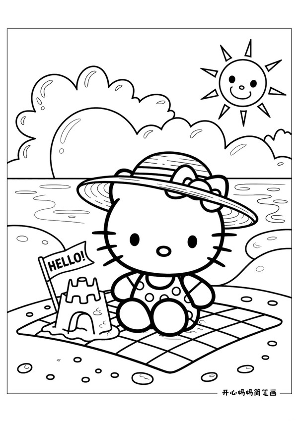 tranh tô màu hello kitty 21