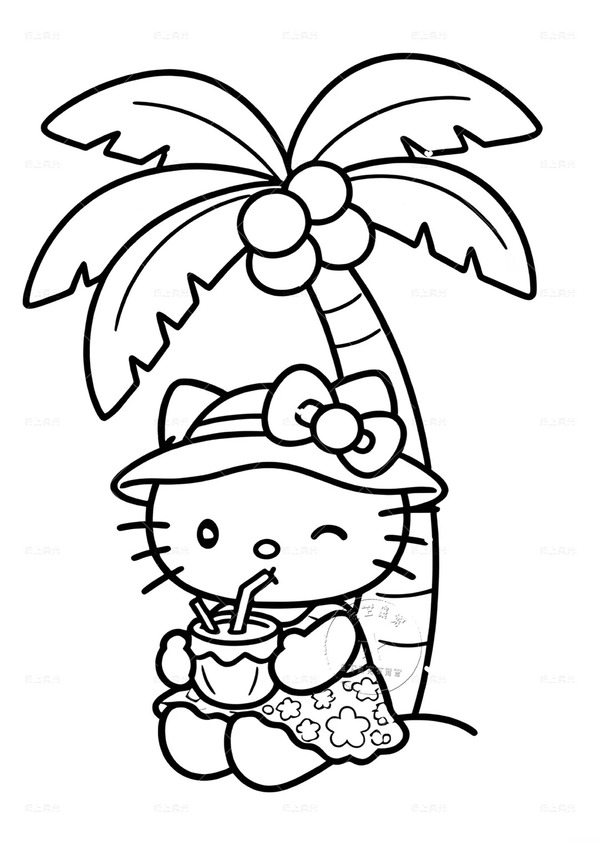 tranh tô màu hello kitty 22