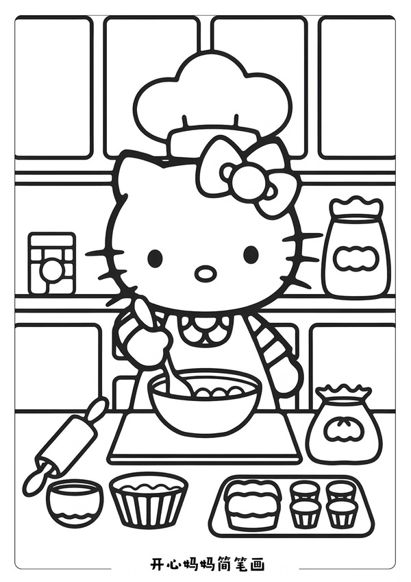 tranh tô màu hello kitty 25