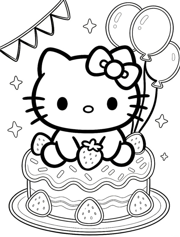 tranh tô màu hello kitty 27