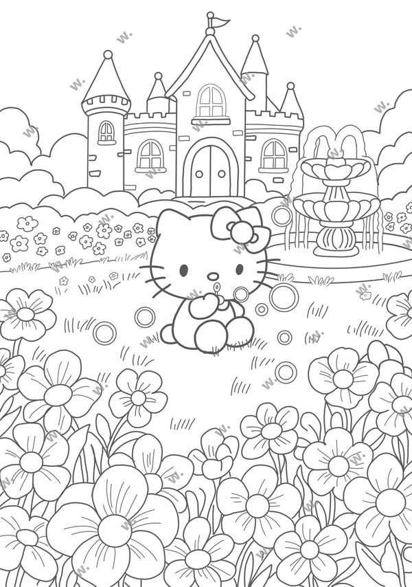 tranh tô màu hello kitty 28