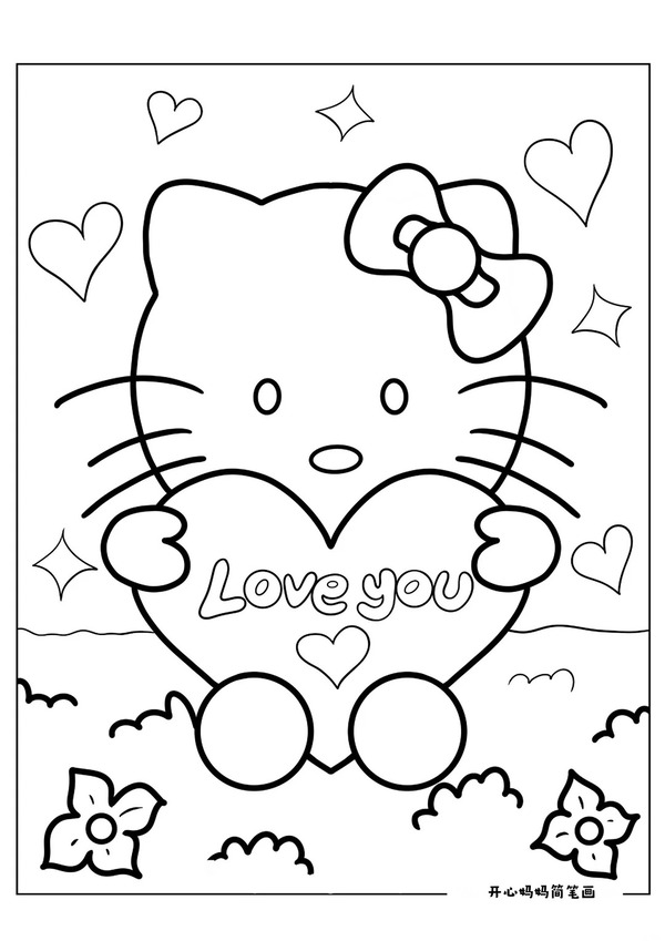 tranh tô màu hello kitty 31