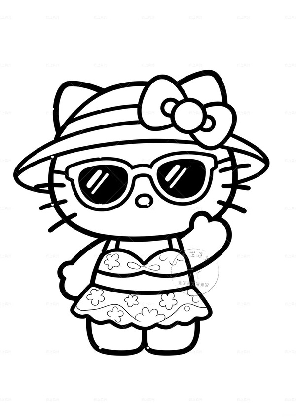 tranh tô màu hello kitty 32