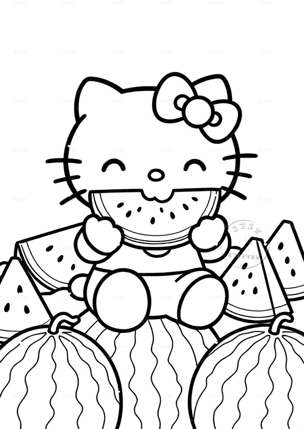 tranh tô màu hello kitty 33