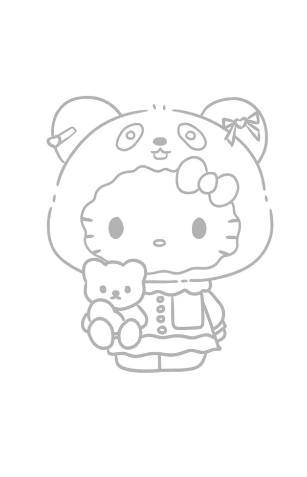 tranh tô màu hello kitty 34