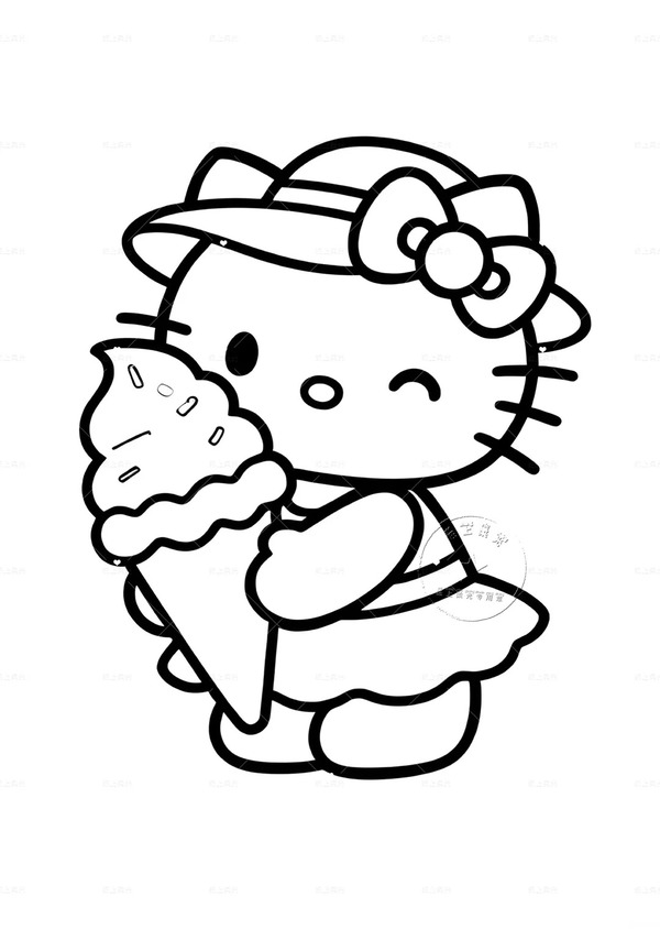 tranh tô màu hello kitty 35