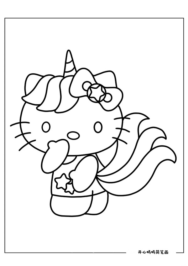 tranh tô màu hello kitty 4