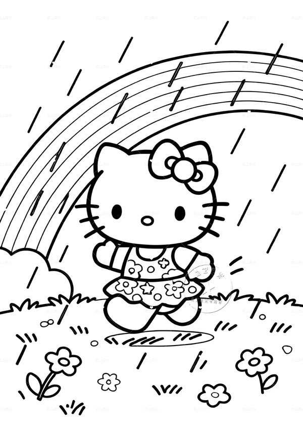 tranh tô màu hello kitty 5