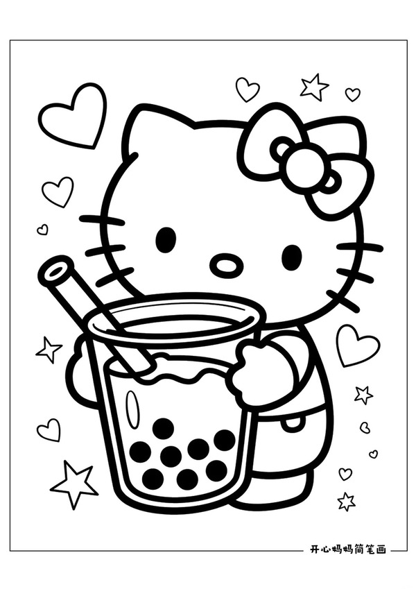 tranh tô màu hello kitty 6