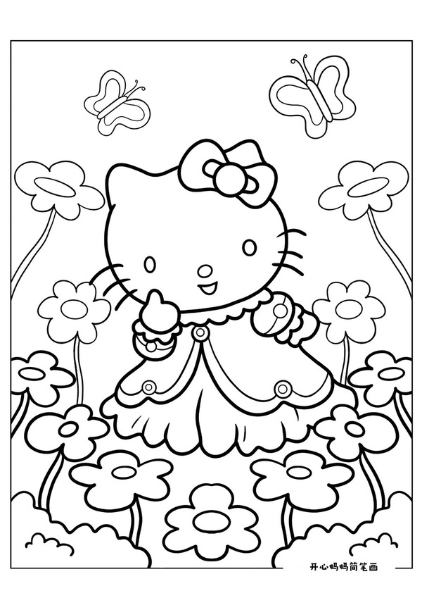 tranh tô màu hello kitty 9