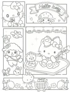 tranh tô màu sanrio 1