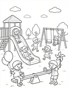 tranh tô màu trường mầm non 1
