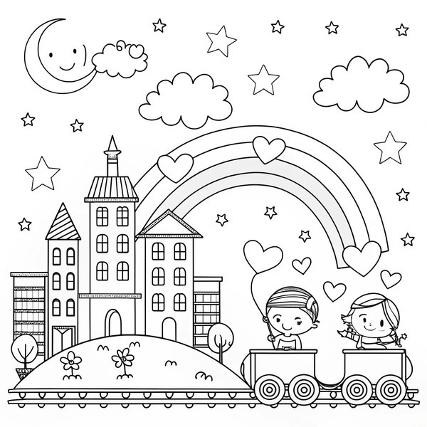 tranh tô màu trường mầm non 27