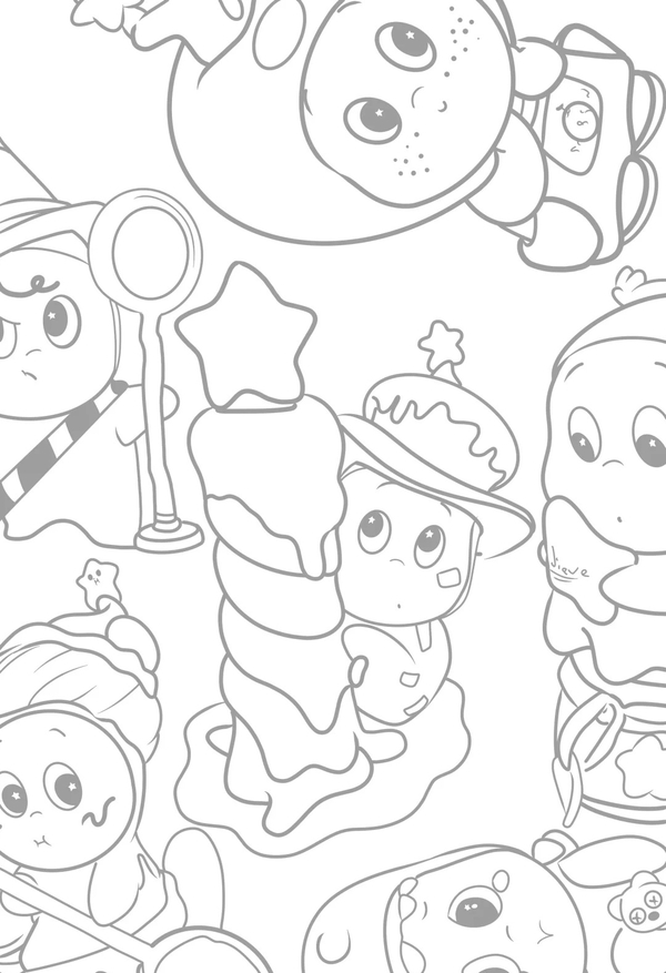 tranh tô màu blind box 30