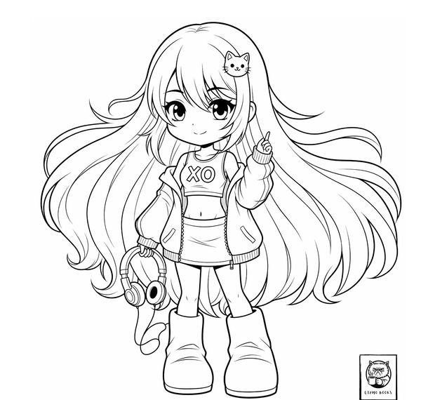 tranh tô màu chibi cute 10