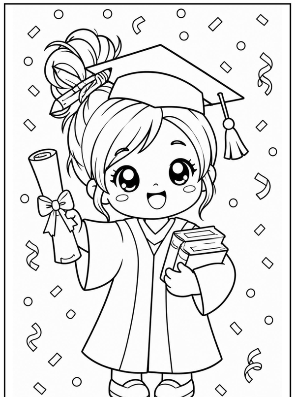 tranh tô màu chibi cute 16
