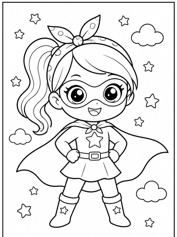 tranh tô màu chibi cute 18