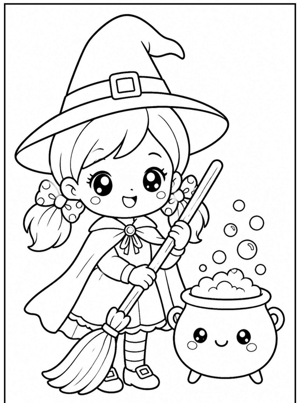 tranh tô màu chibi cute 21