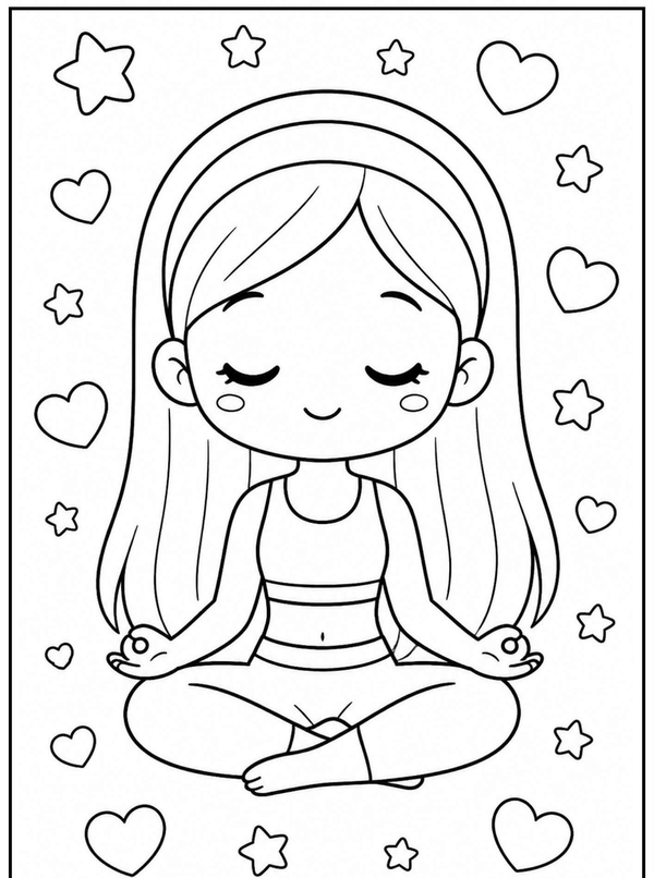 tranh tô màu chibi cute 23