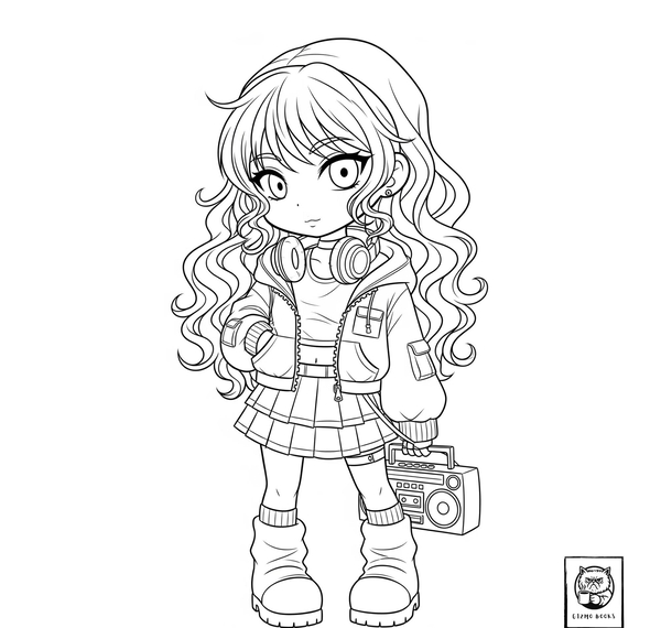 tranh tô màu chibi cute 7