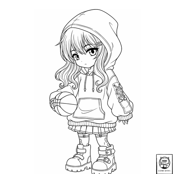 tranh tô màu chibi cute 8