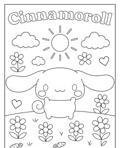 tranh tô màu cinnamoroll 1