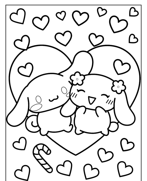 tranh tô màu cinnamoroll 2