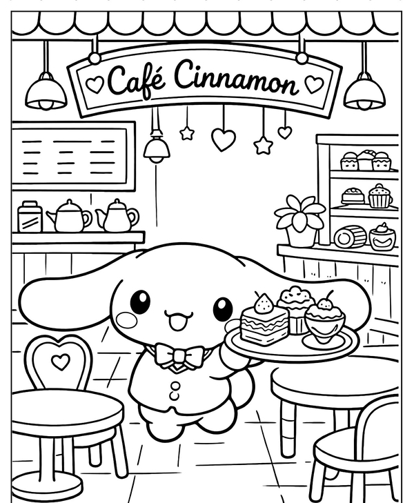 tranh tô màu cinnamoroll 29