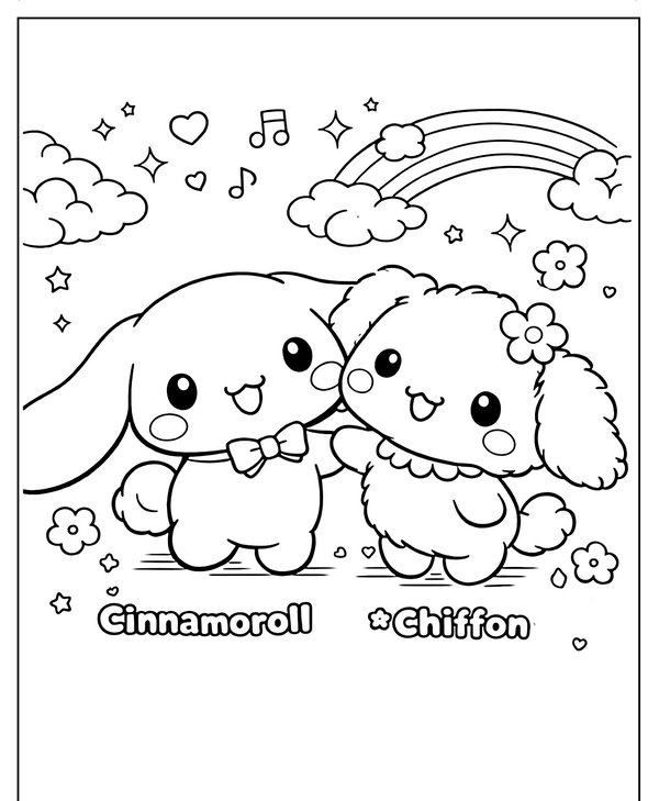 tranh tô màu cinnamoroll 30