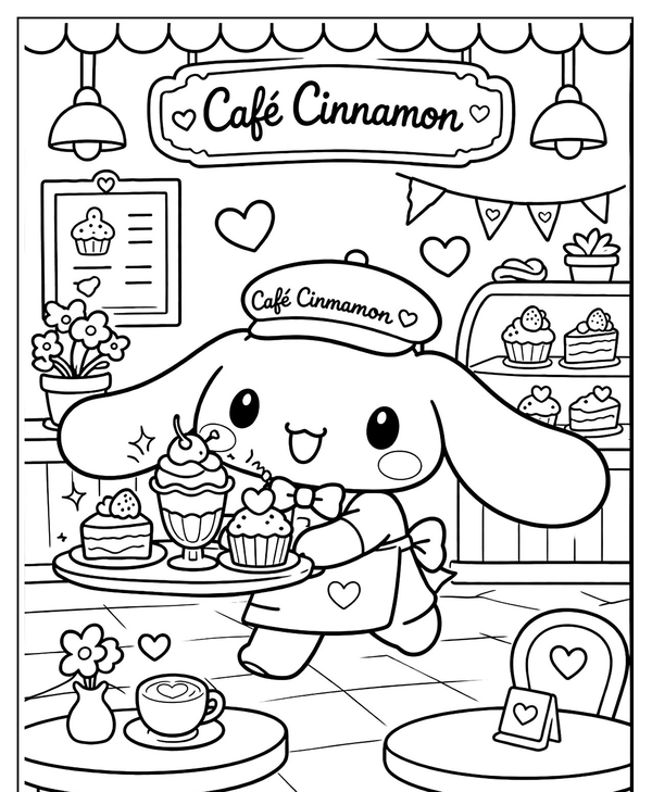 tranh tô màu cinnamoroll 37