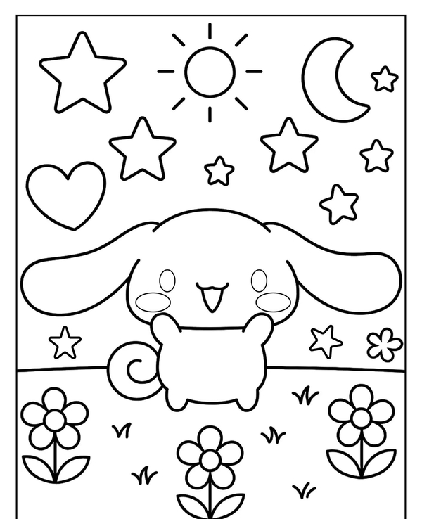 tranh tô màu cinnamoroll 7