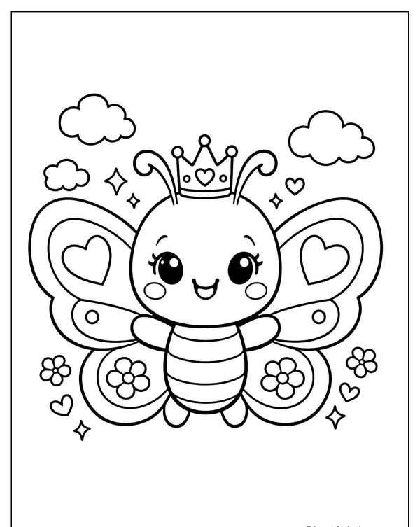 tranh tô màu con bướm 13