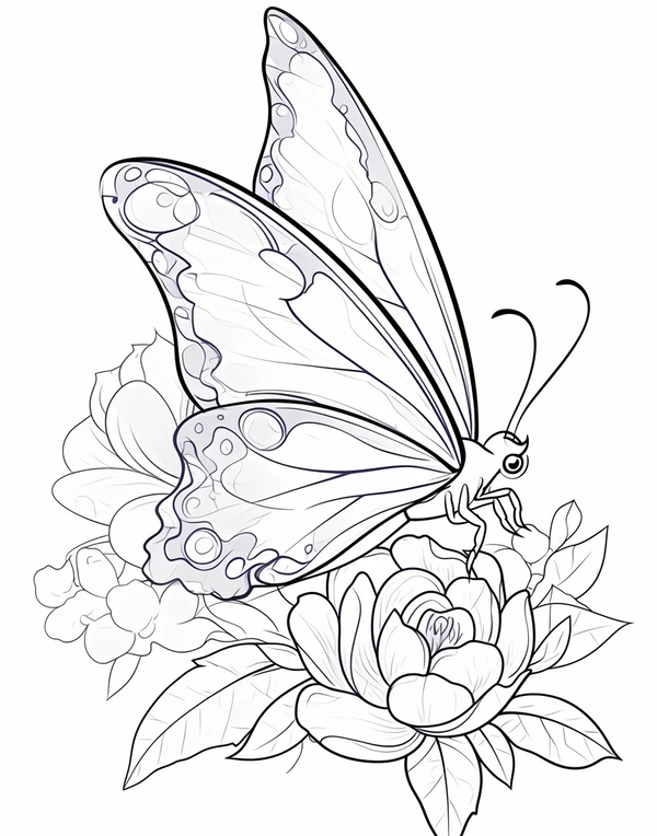 tranh tô màu con bướm 40