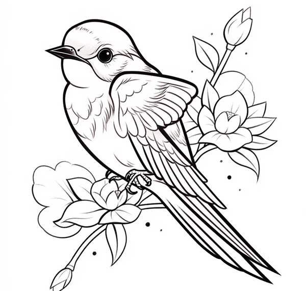 tranh tô màu con chim 24