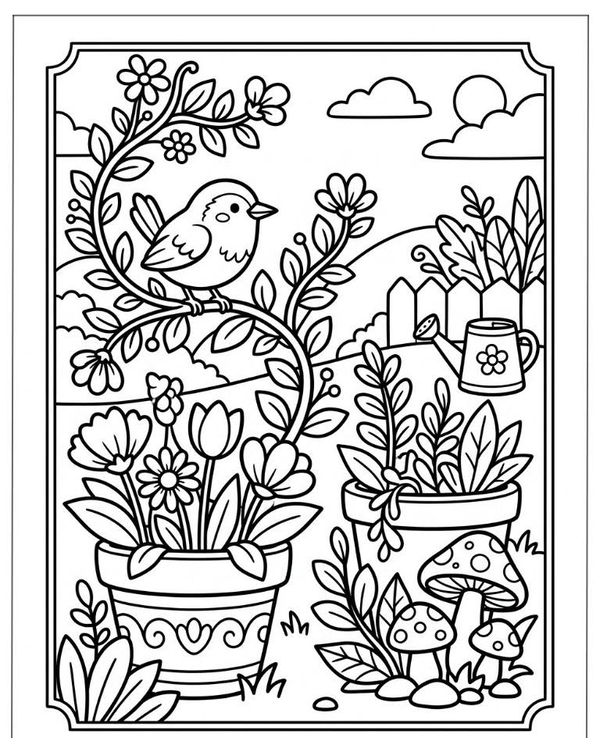 tranh tô màu con chim 6