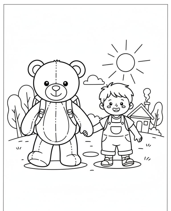 tranh tô màu con gấu 11