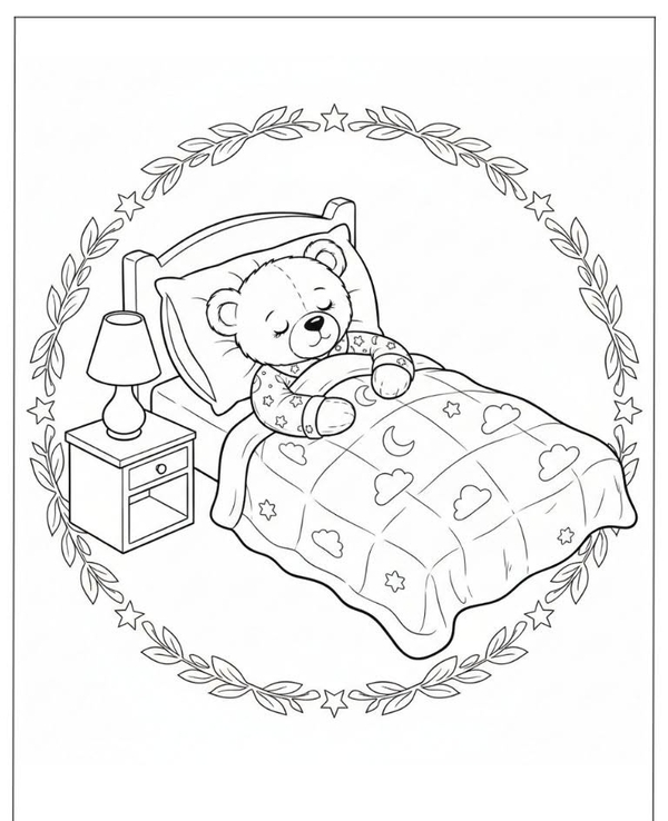 tranh tô màu con gấu 18