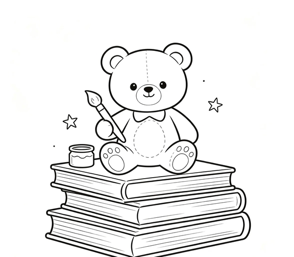 tranh tô màu con gấu 27