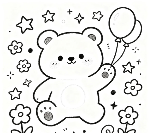 tranh tô màu con gấu 42