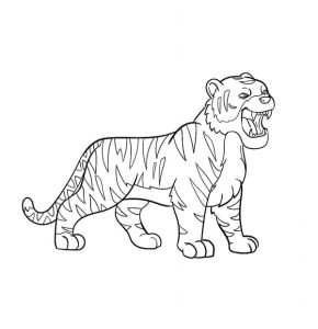 tranh tô màu con hổ 1