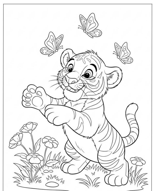 tranh tô màu con hổ 10
