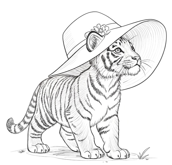 tranh tô màu con hổ 2
