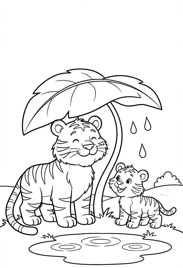 tranh tô màu con hổ 20