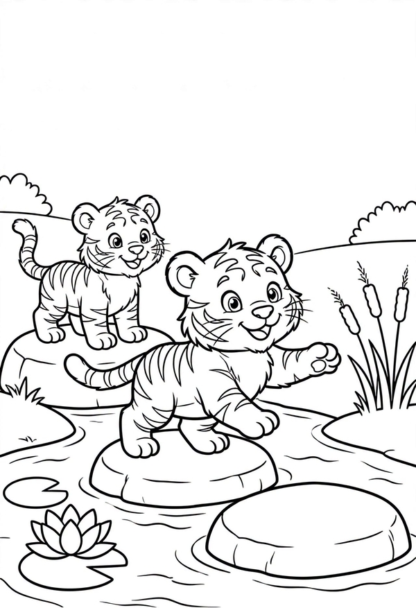 tranh tô màu con hổ 21